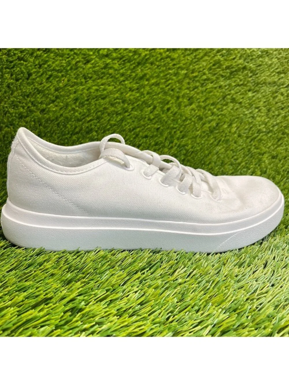 Allbirds Canvas Pipers 2 Womens Size 9.5 Ivory Athletic Running Shoes Sneakers